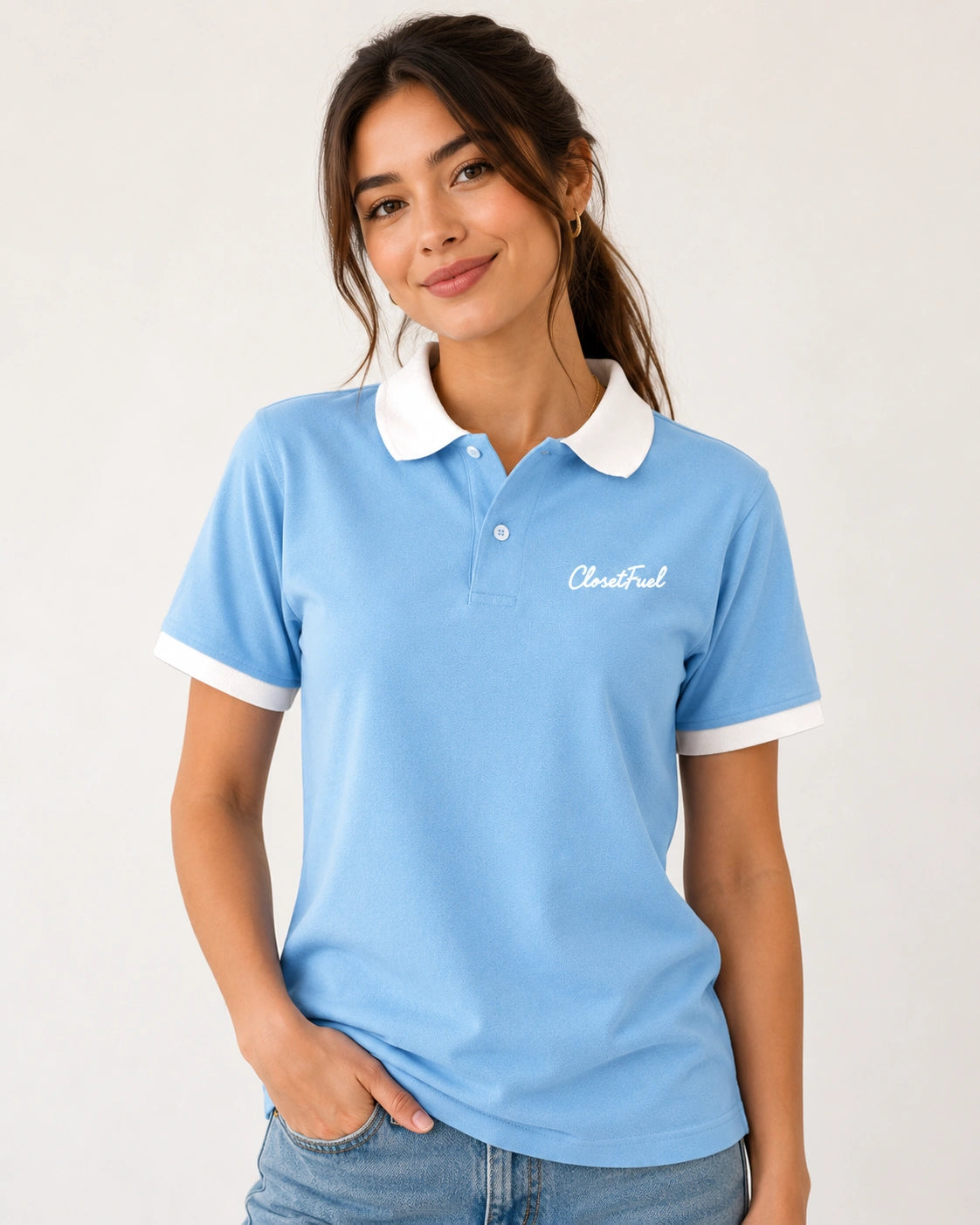Signature Polo-Pastel Blue