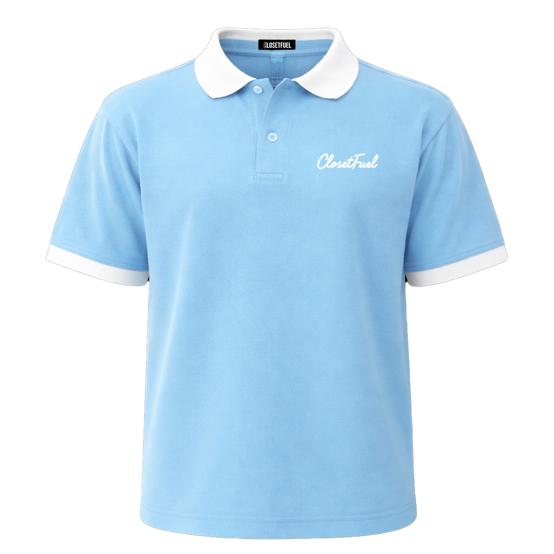 Signature Polo-Pastel Blue